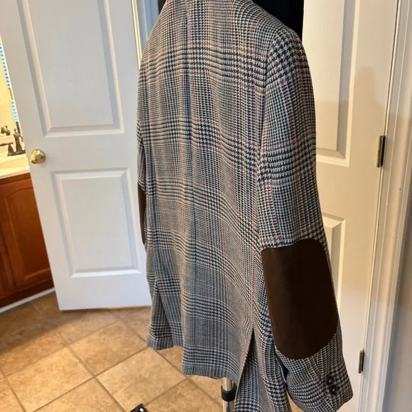 Brooks Brothers Men’s Madison Traditional-Fit Wool-Silk-Linen Check Hopsack 42 - Picture 4 of 11